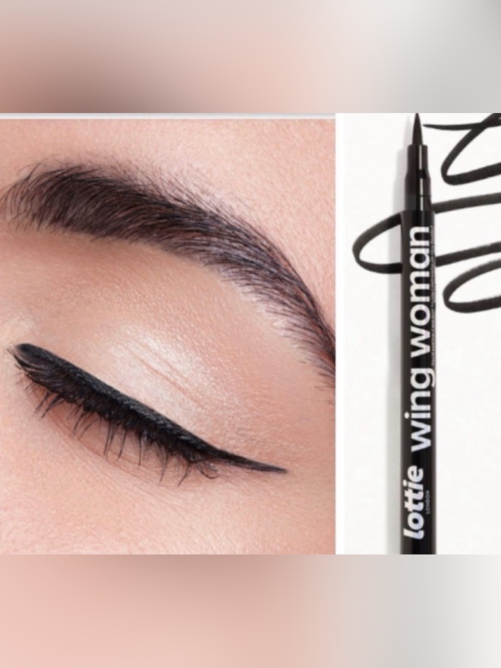 NEW Lottie London Wingwoman Black Liquid Felt Tipped Eyeliner